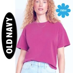 🌸3/$25 Lipstick pink Cotton Tee | Large